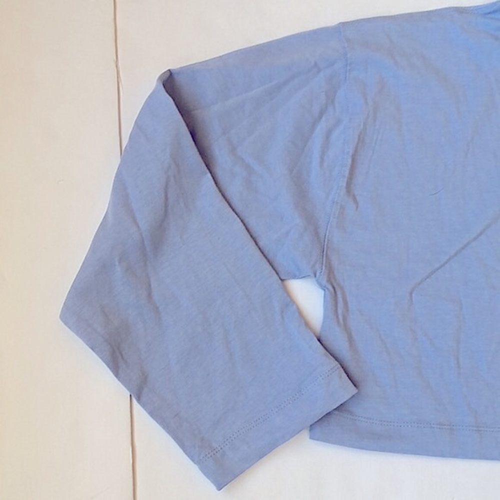 NWT Cotton On Body 4 Button Long Sleeve Crop Top In Iced Sky Size - Picture 9 of 12